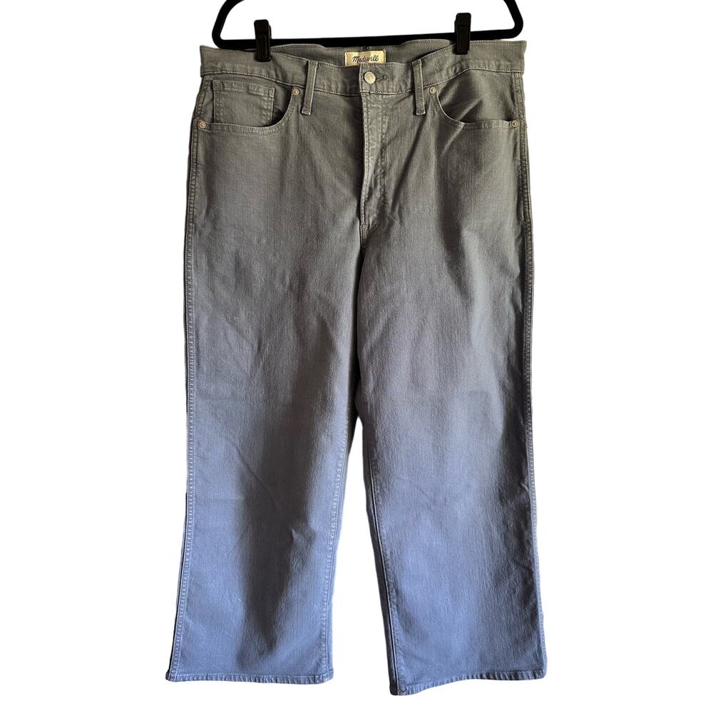 Madewell perfect vintage wide leg cropped Jeans in Gray